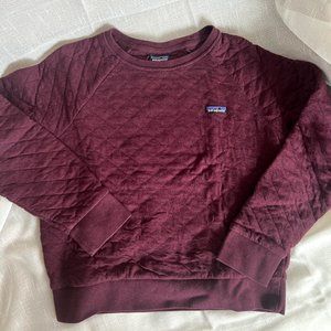 Patagonia Maroon Organic Cotton Quilt Crew